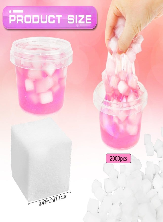 Plukeen 2000 Pcs Jelly Cubes White Jelly Block Bulk Jelly Cubes Charms Accessories Stuff Toys for DIY Art Crafts Birthday Party Favors - Image 2